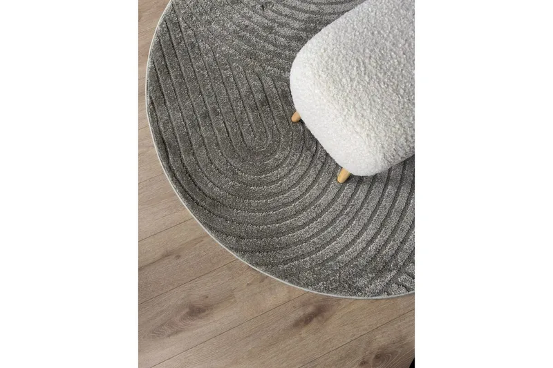 Koneneulottu matto Genova Zen Pyöreä - 160x160 cm, Vihreä - Kodintekstiilit & matot - Matto - Moderni matto - Wilton-matto