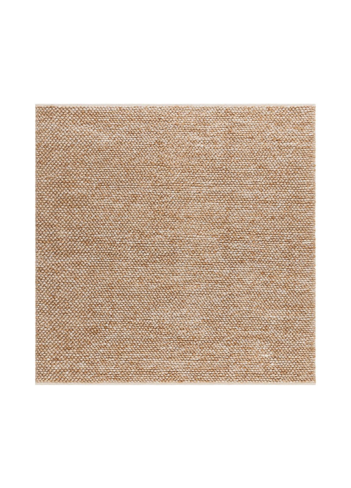Käsinkudottu matto KM Home Bubble neliö 240x240 cm karamelli - karamelli