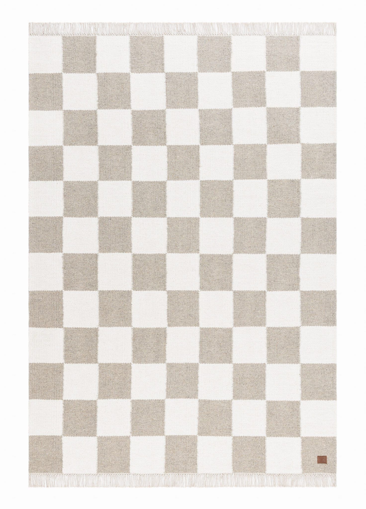 Käsinkudottu matto Nordic Check 140x200 cm - Harmaa