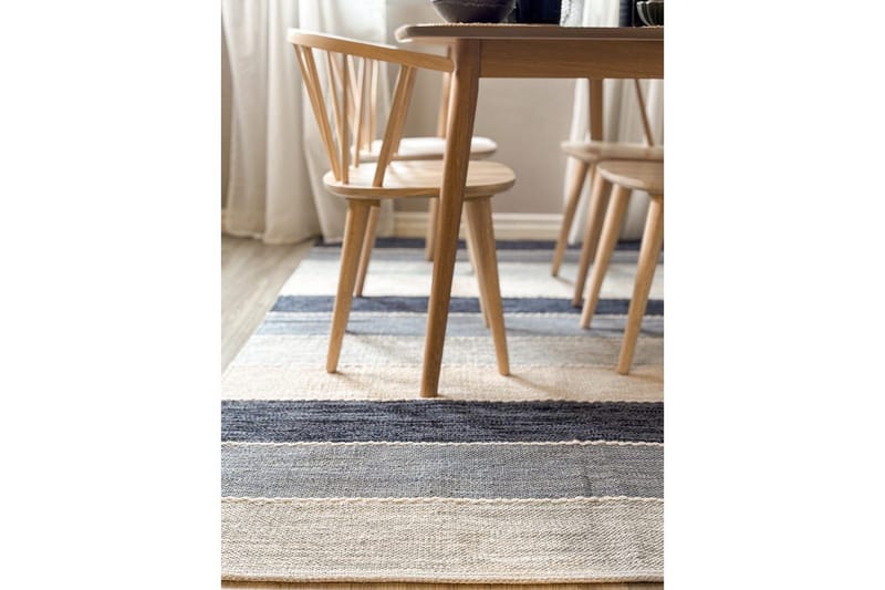 Lankamatto Båstad - 140x200 cm, Sininen - Kodintekstiilit & matot - Matto - Moderni matto - Puuvillamatto