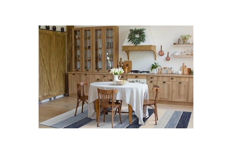 Lankamatto Båstad - 140x200 cm, Sininen - Kodintekstiilit & matot - Matto - Moderni matto - Puuvillamatto