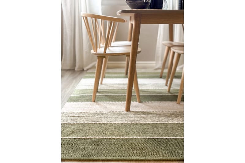 Lankamatto Båstad - 140x200 cm, Vihreä - Kodintekstiilit & matot - Matto - Moderni matto - Puuvillamatto