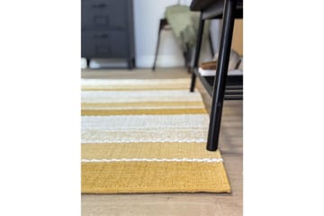 Lankamatto Båstad - 160x230 cm, Keltainen - Kodintekstiilit & matot - Matto - Moderni matto - Puuvillamatto