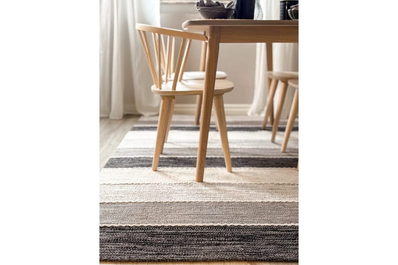 Lankamatto Båstad - 160x230 cm, Musta - Kodintekstiilit & matot - Matto - Moderni matto - Puuvillamatto