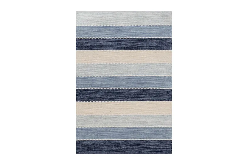 Lankamatto Båstad - 75x150 cm, Sininen - Kodintekstiilit & matot - Matto - Moderni matto - Puuvillamatto