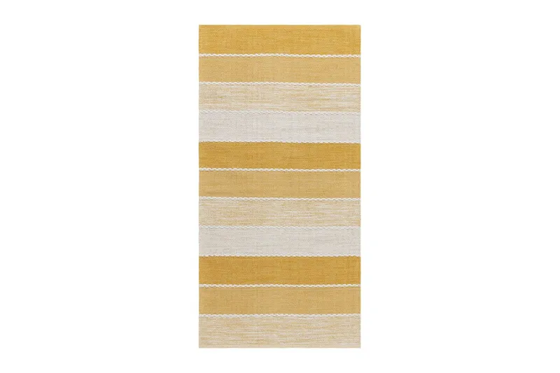 Lankamatto Båstad - 75x280 cm, Keltainen - Kodintekstiilit & matot - Matto - Moderni matto - Puuvillamatto
