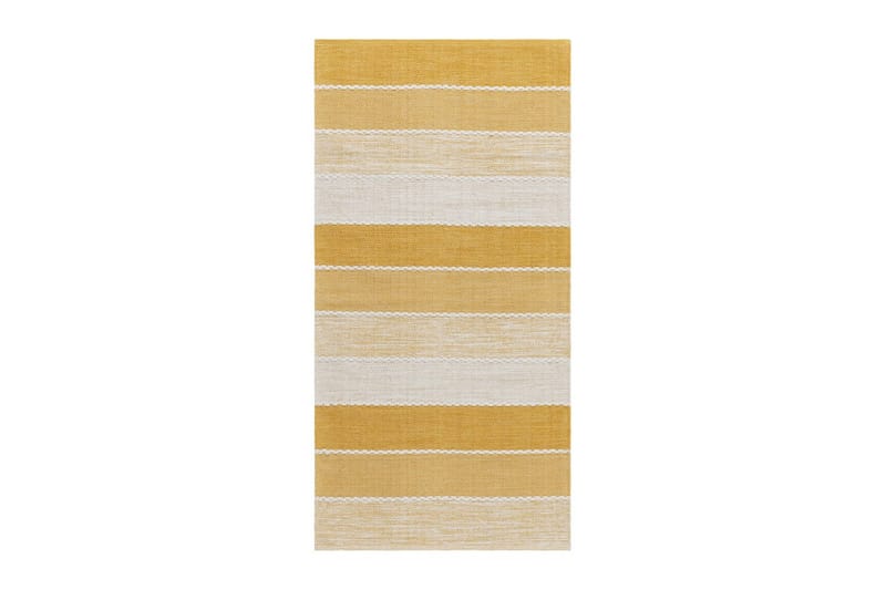 Lankamatto Båstad - 75x280 cm, Keltainen - Kodintekstiilit & matot - Matto - Moderni matto - Puuvillamatto