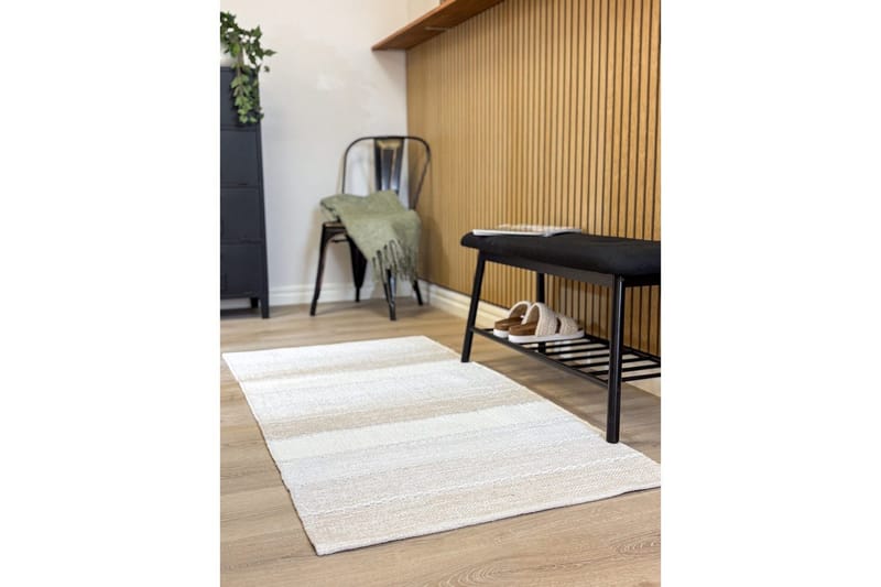 Lankamatto Båstad - 75x280 cm, Kerma - Kodintekstiilit & matot - Matto - Moderni matto - Puuvillamatto