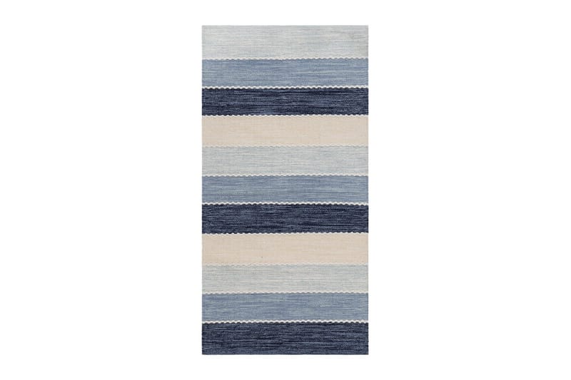 Lankamatto Båstad - 75x280 cm, Sininen - Kodintekstiilit & matot - Matto - Moderni matto - Puuvillamatto
