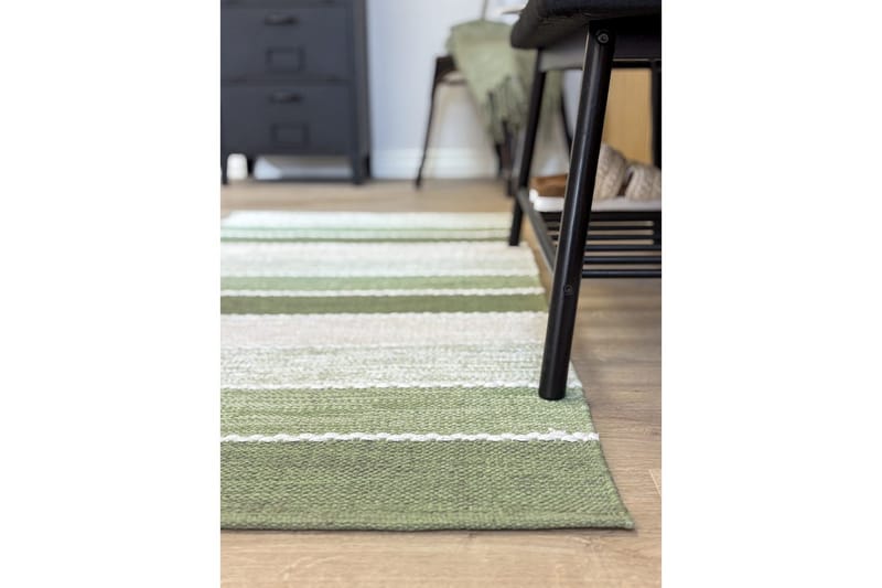 Lankamatto Båstad - 75x280 cm, Vihreä - Kodintekstiilit & matot - Matto - Moderni matto - Puuvillamatto