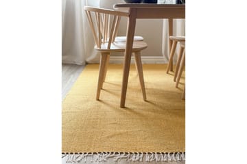 Lankamatto Line - 160x230 cm, Keltainen - Kodintekstiilit & matot - Matto - Moderni matto - Puuvillamatto