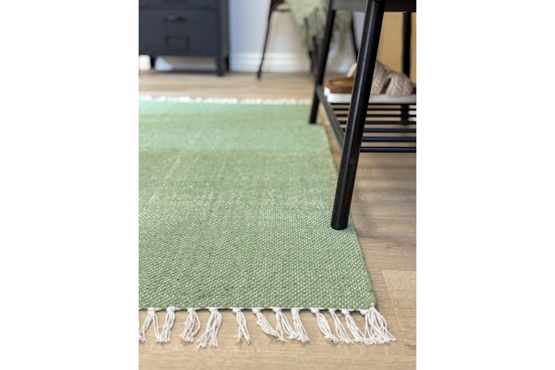 Lankamatto Line - 160x230 cm, Vihreä - Kodintekstiilit & matot - Matto - Moderni matto - Puuvillamatto