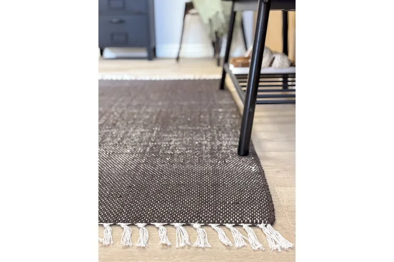 Lankamatto Line - 200x300 cm, Suklaa - Kodintekstiilit & matot - Matto - Moderni matto - Puuvillamatto