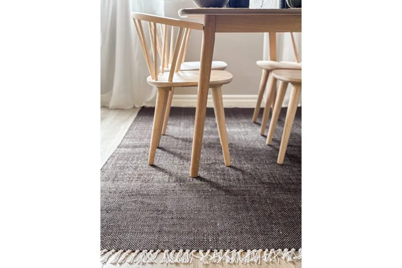 Lankamatto Line - 200x300 cm, Suklaa - Kodintekstiilit & matot - Matto - Moderni matto - Puuvillamatto