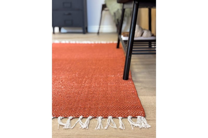 Lankamatto Line - 200x300 cm, Terrakotta - Kodintekstiilit & matot - Matto - Moderni matto - Puuvillamatto