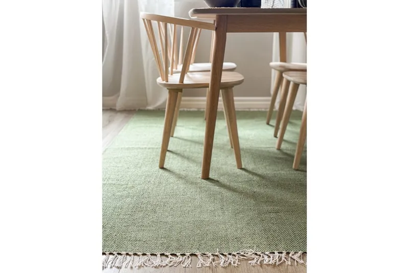 Lankamatto Line - 200x300 cm, Vihreä - Kodintekstiilit & matot - Matto - Moderni matto - Puuvillamatto