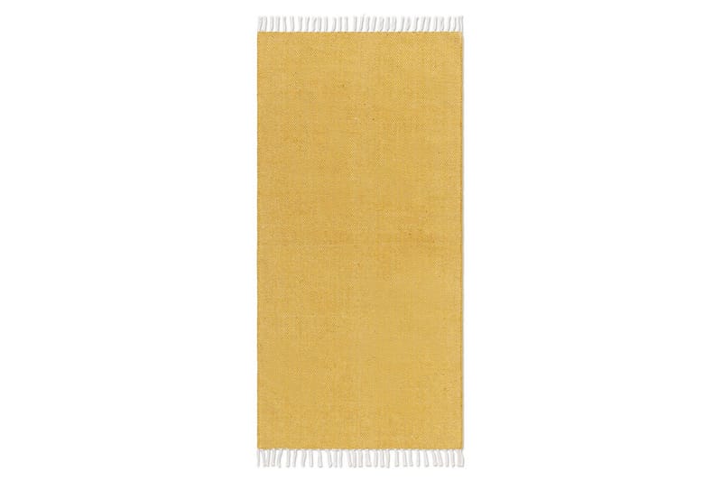 Lankamatto Line - 75x220 cm, Keltainen - Kodintekstiilit & matot - Matto - Moderni matto - Puuvillamatto