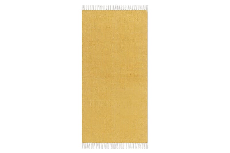 Lankamatto Line - 75x220 cm, Keltainen - Kodintekstiilit & matot - Matto - Moderni matto - Puuvillamatto
