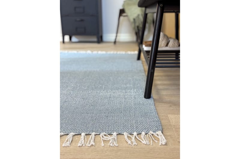 Lankamatto Line - 75x220 cm, Kyyhkynsininen - Kodintekstiilit & matot - Matto - Moderni matto - Puuvillamatto
