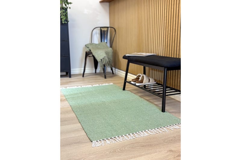 Lankamatto Line - 75x220 cm, Vihreä - Kodintekstiilit & matot - Matto - Moderni matto - Puuvillamatto