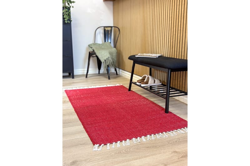 Lankamatto Line - 75x220 cm, Punainen - Kodintekstiilit & matot - Matto - Moderni matto - Puuvillamatto