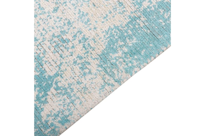 Matto Akarsu - Sininen, Beige, 140x200 cm - Kodintekstiilit & matot - Matto - Moderni matto - Viskoosimatto & keinosilkkimatto