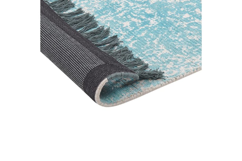Matto Akarsu - Sininen, Beige, 140x200 cm - Kodintekstiilit & matot - Matto - Moderni matto - Viskoosimatto & keinosilkkimatto