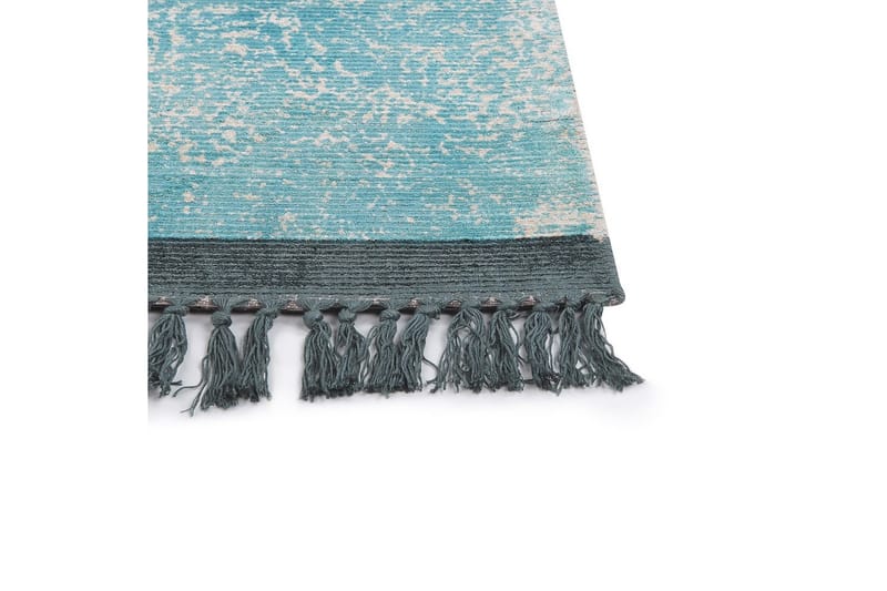 Matto Akarsu - Sininen, Beige, 80x150 cm - Kodintekstiilit & matot - Matto - Moderni matto - Viskoosimatto & keinosilkkimatto