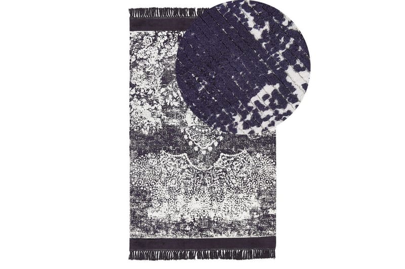 Matto Akarsu - Violetti, valkoinen, 140x200 cm - Kodintekstiilit & matot - Matto - Moderni matto - Viskoosimatto & keinosilkkimatto