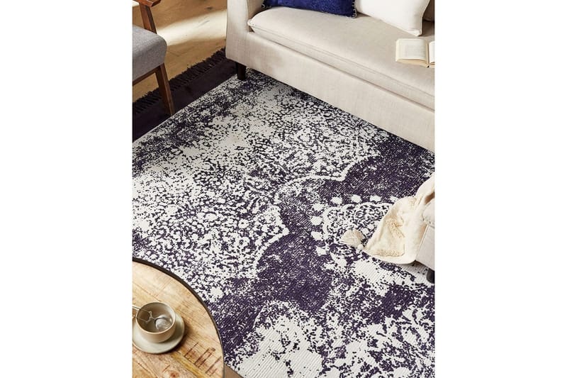 Matto Akarsu - Violetti, valkoinen, 160x230 cm - Kodintekstiilit & matot - Matto - Moderni matto - Viskoosimatto & keinosilkkimatto