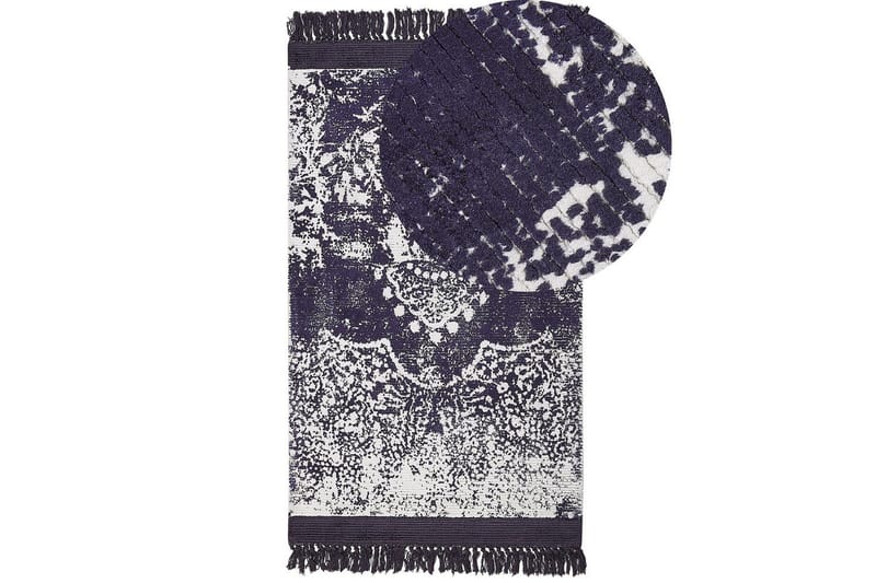 Matto Akarsu - Violetti, valkoinen, 80x150 cm - Kodintekstiilit & matot - Matto - Moderni matto - Viskoosimatto & keinosilkkimatto
