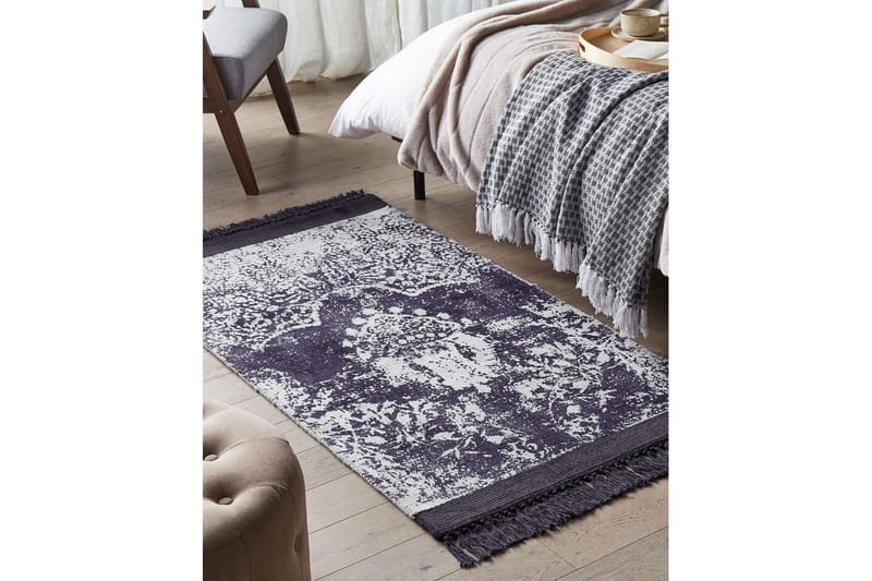 Matto Akarsu - Violetti, valkoinen, 80x150 cm - Kodintekstiilit & matot - Matto - Moderni matto - Viskoosimatto & keinosilkkimatto