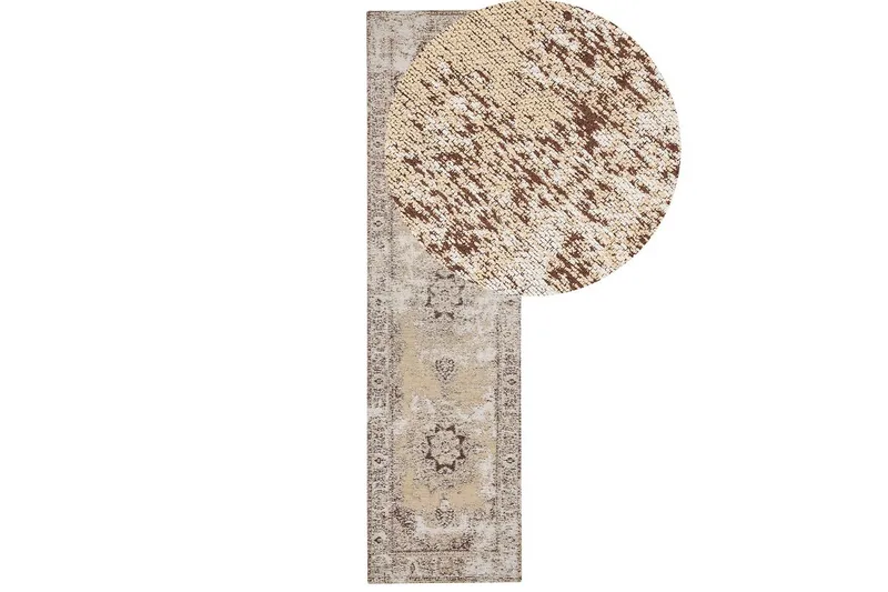 Matto Almus - Beige, ruskea, Beige, Ruskea, 80x300 cm - Kodintekstiilit & matot - Matto - Moderni matto - Käytävämatto
