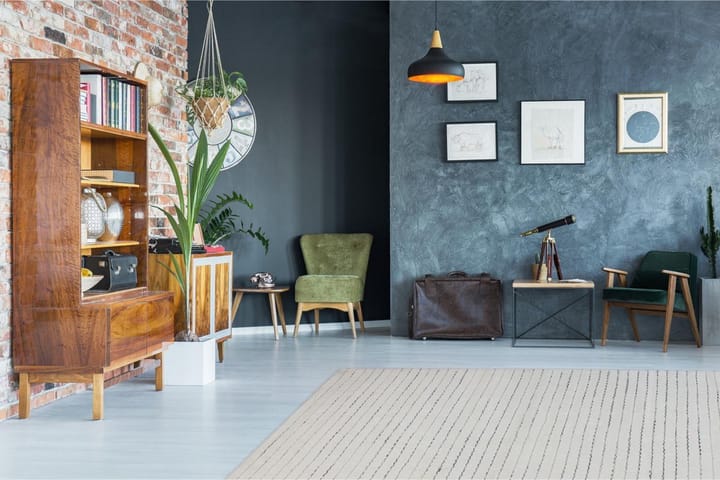 Matto Biaplapool Ngeal 120x170 cm Valkoinen/Harmaa - D-Sign - Wilton-matto - Kuviollinen matto & värikäs matto