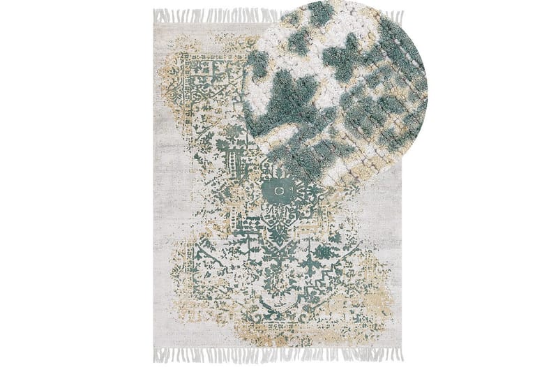 Matto Boyali - Beige, Vihreä, 160x230 cm - Kodintekstiilit & matot - Matto - Moderni matto - Viskoosimatto & keinosilkkimatto