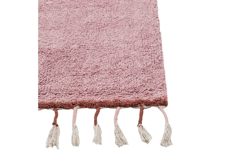 Matto Caparli - Vaaleanpunainen - Kodintekstiilit & matot - Matto - Moderni matto - Puuvillamatto