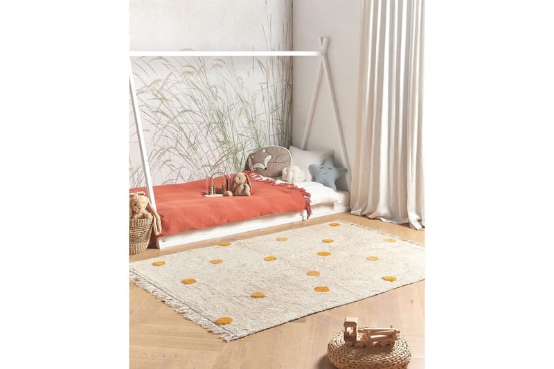 Matto Dardere - Beige, keltainen - Kodintekstiilit & matot - Matto - Moderni matto - Puuvillamatto