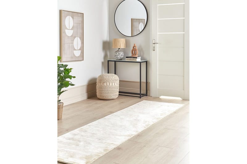 Matto Gesi II - Beige, 80x300 cm - Kodintekstiilit & matot - Matto - Moderni matto - Viskoosimatto & keinosilkkimatto