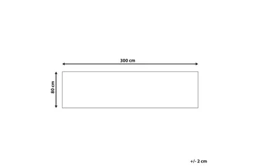 Matto Gesi II - Beige, 80x300 cm - Kodintekstiilit & matot - Matto - Moderni matto - Viskoosimatto & keinosilkkimatto