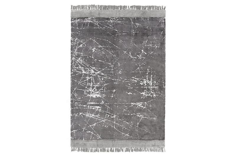 Matto Hanli - Harmaa, valkoinen, 160x230 cm - Kodintekstiilit & matot - Matto - Moderni matto - Viskoosimatto & keinosilkkimatto