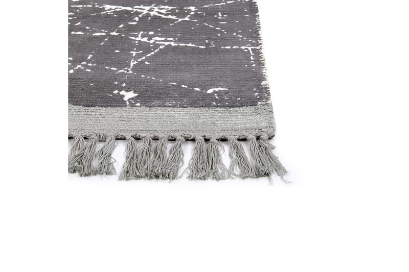 Matto Hanli - Harmaa, valkoinen, 80x150 cm - Kodintekstiilit & matot - Matto - Moderni matto - Viskoosimatto & keinosilkkimatto