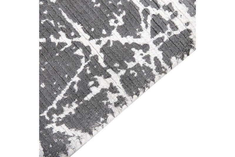 Matto Hanli - Harmaa, valkoinen, 80x150 cm - Kodintekstiilit & matot - Matto - Moderni matto - Viskoosimatto & keinosilkkimatto