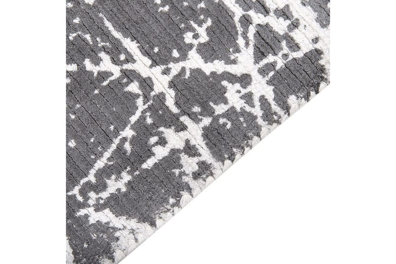 Matto Hanli - Harmaa, valkoinen, 80x150 cm - Kodintekstiilit & matot - Matto - Moderni matto - Viskoosimatto & keinosilkkimatto