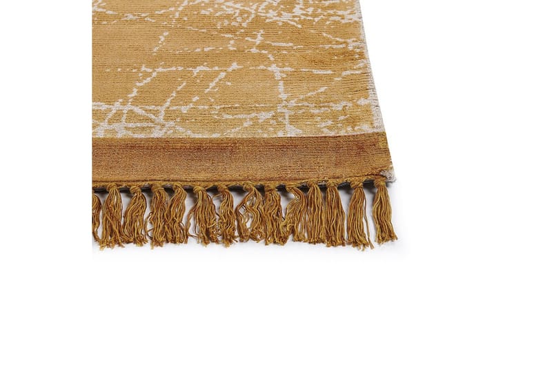 Matto Hanli - Oranssi, valkoinen, 140x200 cm - Kodintekstiilit & matot - Matto - Moderni matto - Viskoosimatto & keinosilkkimatto