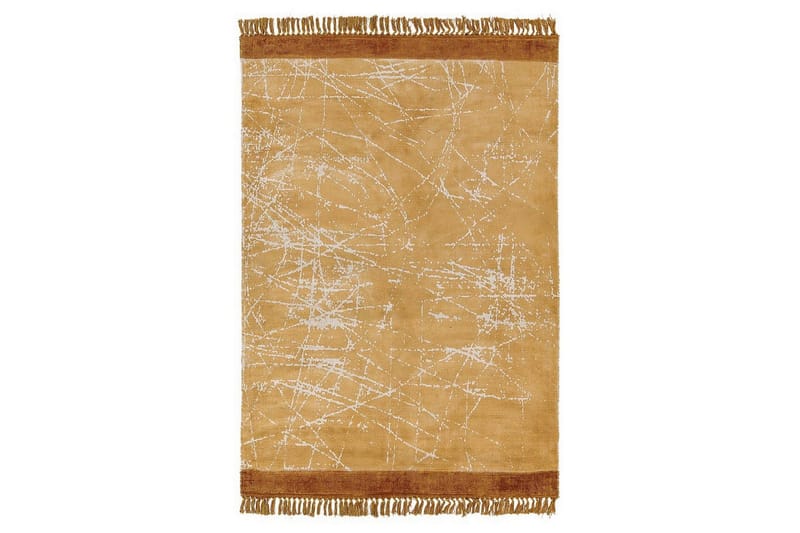 Matto Hanli - Oranssi, valkoinen, 160x230 cm - Kodintekstiilit & matot - Matto - Moderni matto - Viskoosimatto & keinosilkkimatto