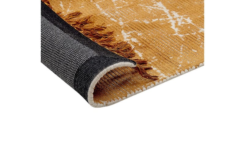 Matto Hanli - Oranssi, valkoinen, 160x230 cm - Kodintekstiilit & matot - Matto - Moderni matto - Viskoosimatto & keinosilkkimatto