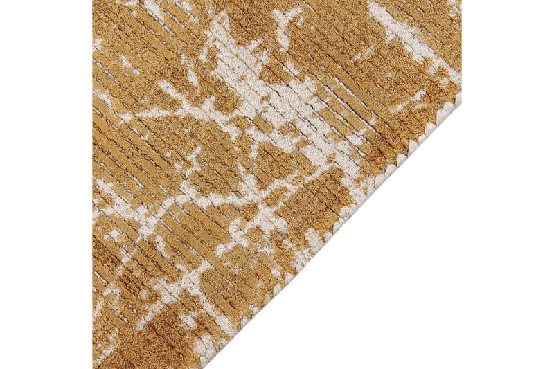 Matto Hanli - Oranssi, valkoinen, 80x150 cm - Kodintekstiilit & matot - Matto - Moderni matto - Viskoosimatto & keinosilkkimatto