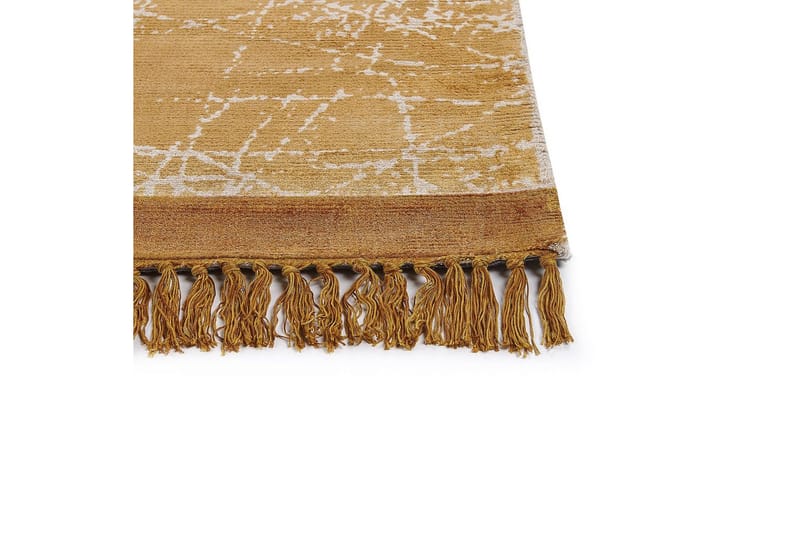 Matto Hanli - Oranssi, valkoinen, 80x150 cm - Kodintekstiilit & matot - Matto - Moderni matto - Viskoosimatto & keinosilkkimatto