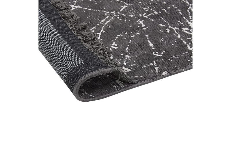 Matto Hanli - Tummanharmaa, valkoinen, 160x230 cm - Kodintekstiilit & matot - Matto - Moderni matto - Viskoosimatto & keinosilkkimatto