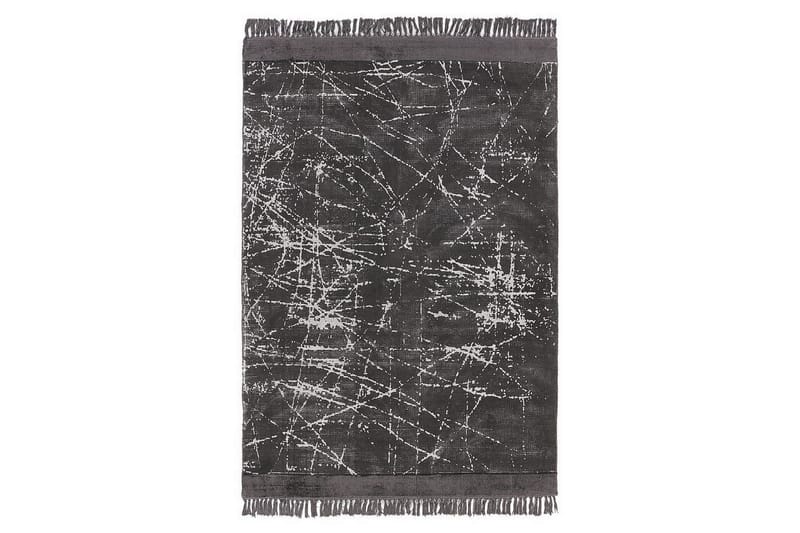 Matto Hanli, Tummanharmaa, valkoinen, 160x230 cm